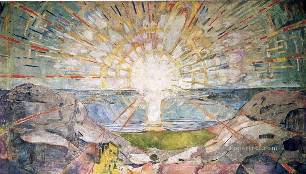 el sol 1916 Edvard Munch Expresionismo Pintura al óleo
